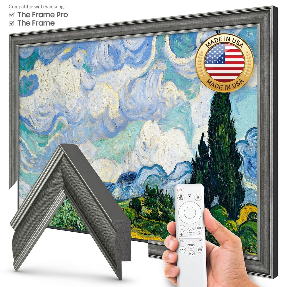 Deco TV Frames Slim 32" Frame Bezel for Samsung the Frame TV in Industrial Iron, , large