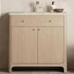 James Martin Vanities Gracyn 36" Single Bathroom Vanity in Coastal Driftwood with 3 cm Victorian Silver Quartz Top and Rectangular Sink, , large