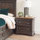Cedar and Sage Grand Louie 3 Piece California King Storage Bedroom Set in Ebony and Wheat, , large