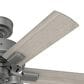 Hunter Hartland 44" Ceiling Fan with LED Lights in Matte Silver, , large
