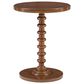 Linon Home Decor Aurora Round Side Table in Hazelnut, , large