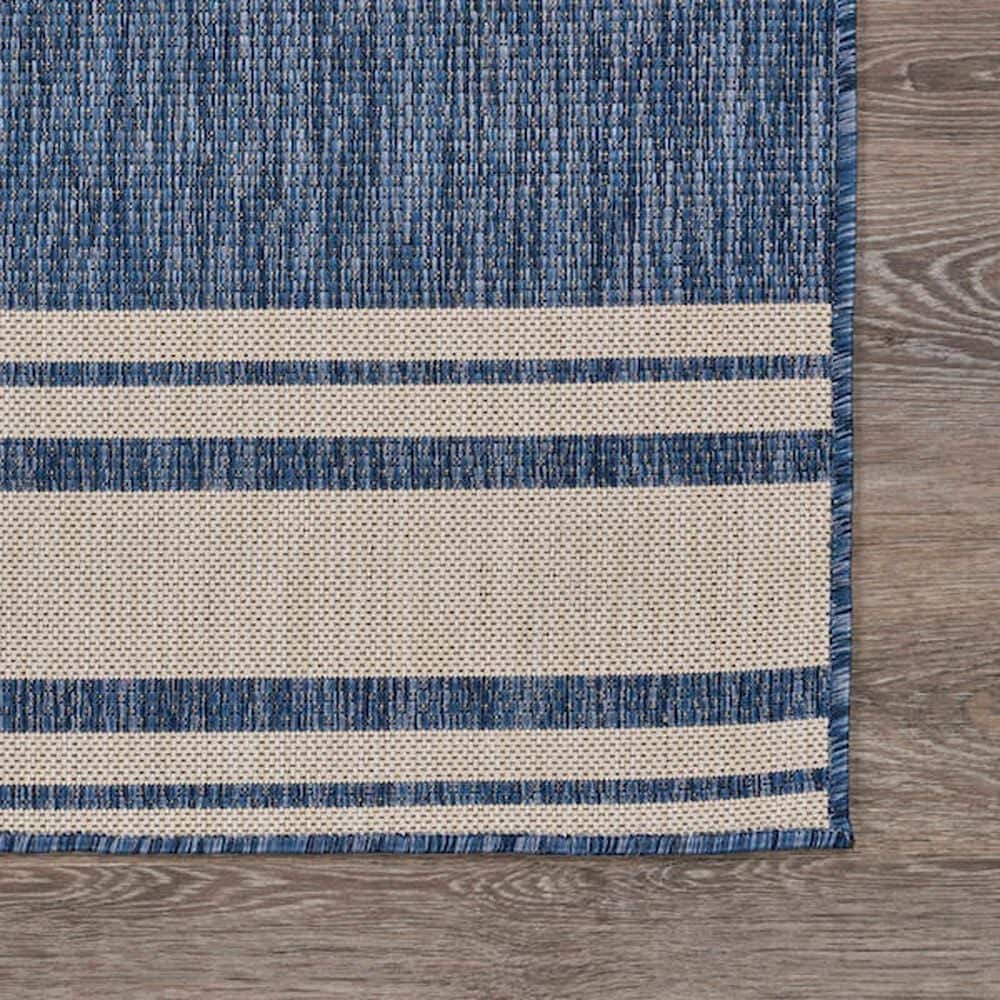 L&amp;R Resources Seaside 1&#39;10&quot; x 3&#39; Navy and White Indoor/Outdoor Area Rug, , large