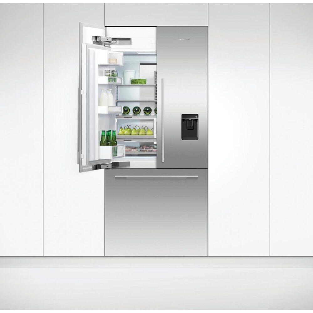 Fisher &amp; Paykel 16.8 Cu. Ft. Built-in French Door Refrigerator with Ice and Water - Panels Sold Separately, , large