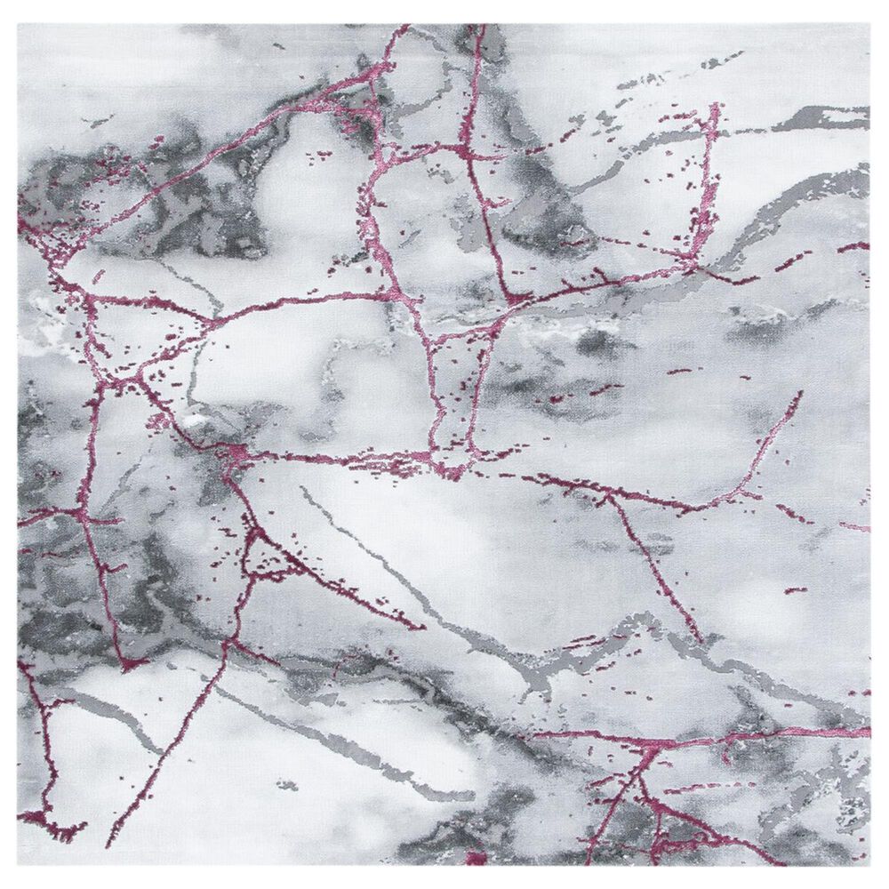 Safavieh Craft CFT877S 10" Square Grey and Wine Area Rug, , large
