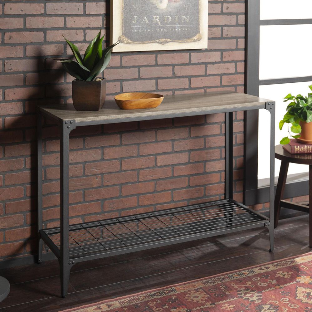 Walker Edison 44" Entryway Table in Driftwood, , large