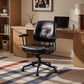 HOMLUX Executive Office Chair with PU Fabric Cushion in Black, , large