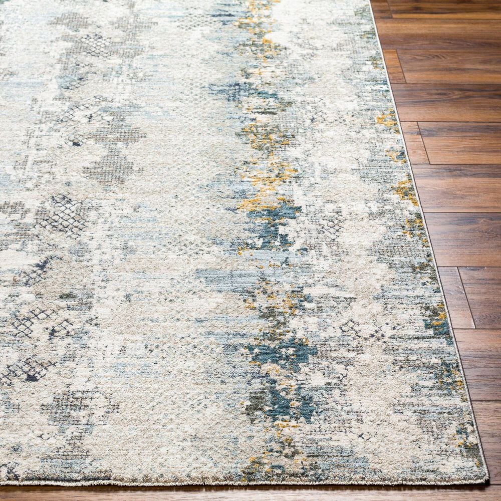 Surya Dresden Off-White, Taupe, Dusty Sage, Ink Blue, Light Gray and Deep Teal 10&#39; x 13&#39;11&quot; Area Rug, , large