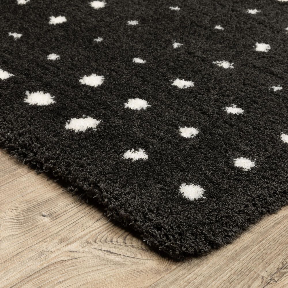 Oriental Weavers Galileo GAL04 Black and Ivory 5&#39;3&quot; x 7&#39;6&quot; Area Rug, , large