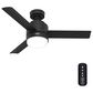 Hunter Gilmour 44" Outdoor Ceiling Fan with LED Lights in Matte Black, , large