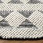 Safavieh Natura NAT481A 6" Round Ivory and Black Area Rug, , large