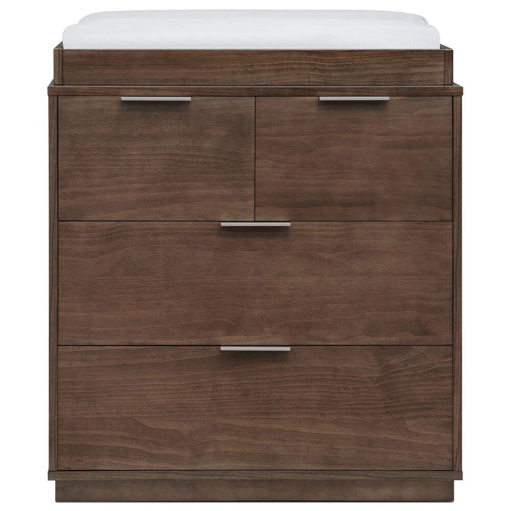 Delta Children Forever 4-Drawer Dresser with Changing Top in Teak Brown, , large