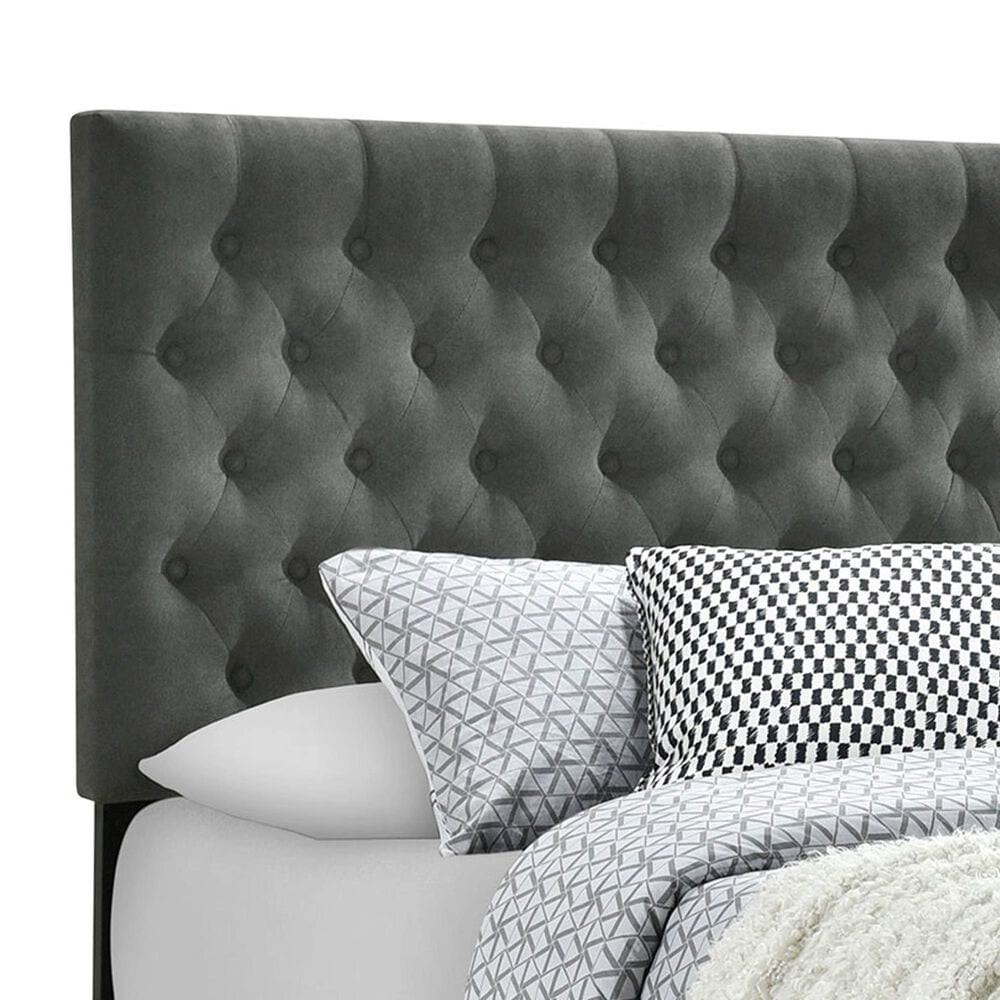 Pacific Landing Soledad Queen Upholstered Storage Bed in Grey, , large