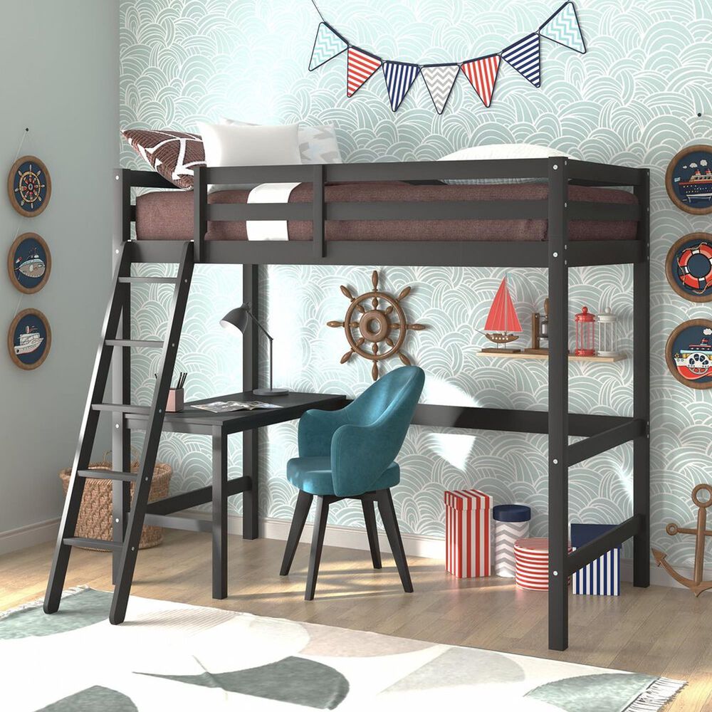 The Monday Company Twin Loft Bed W/Desk, , large