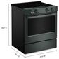 KitchenAid 5.3 Cu. Ft. Smart Slide-in Electric Range with Two Even-Heat Hyper Elements and Convection in Juniper, , large