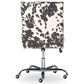 Linon Home Decor Draper Office Chair with Black and White Cow Cushion in Chrome, , large