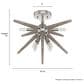 Hunter Jupiter Star Semi-Flush Mount in Brushed Nickel, , large