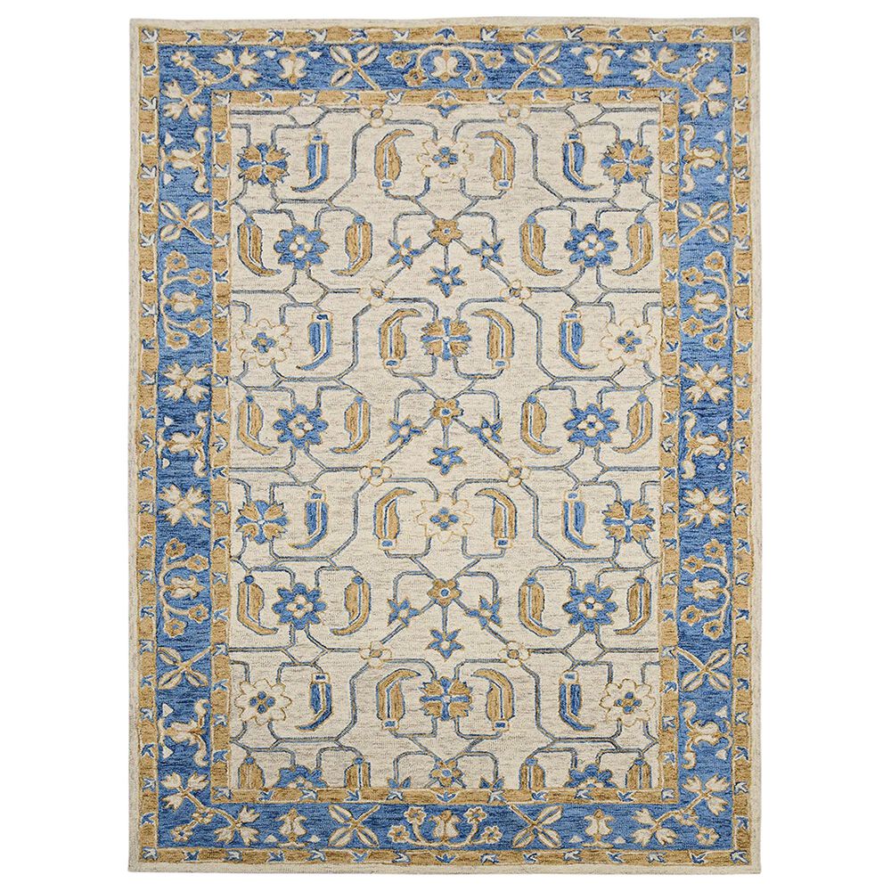 Amer Rugs Romania 8" x 10" Royal Blue Area Rug, , large