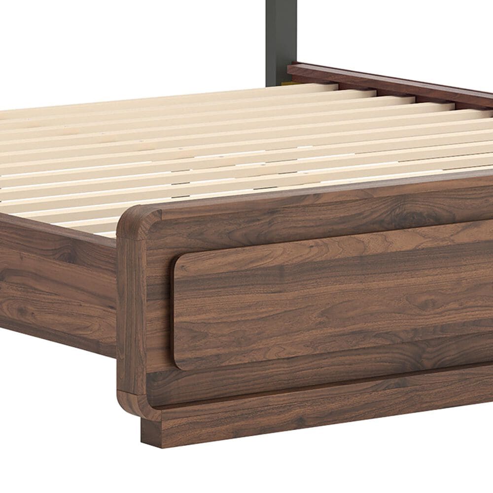 Ashley Fortlorn California King Platform Bed in Walnut Brown with LED Light, , large
