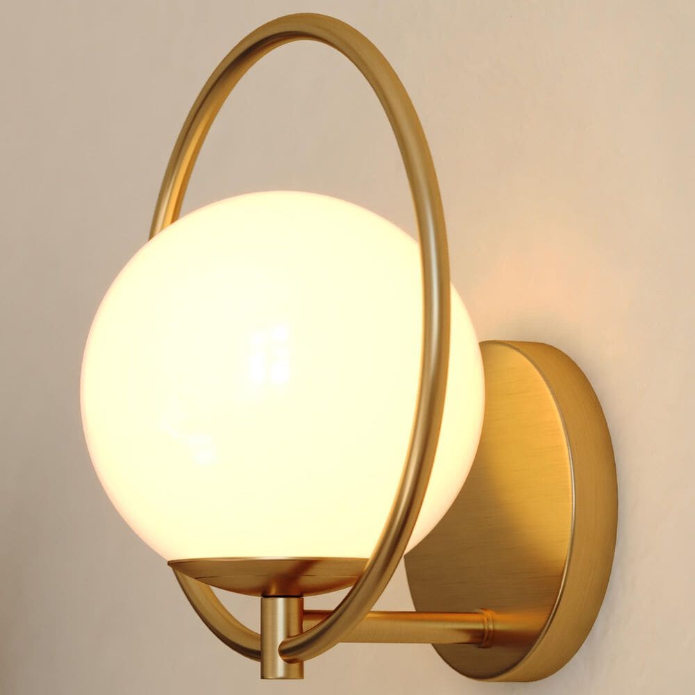 Vaxcel Bucktown 1-Light Wall Sconce in Natural Brass, , large