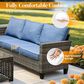 HOMLUX 10-Piece Patio Seating Bundle in Denim Blue, , large