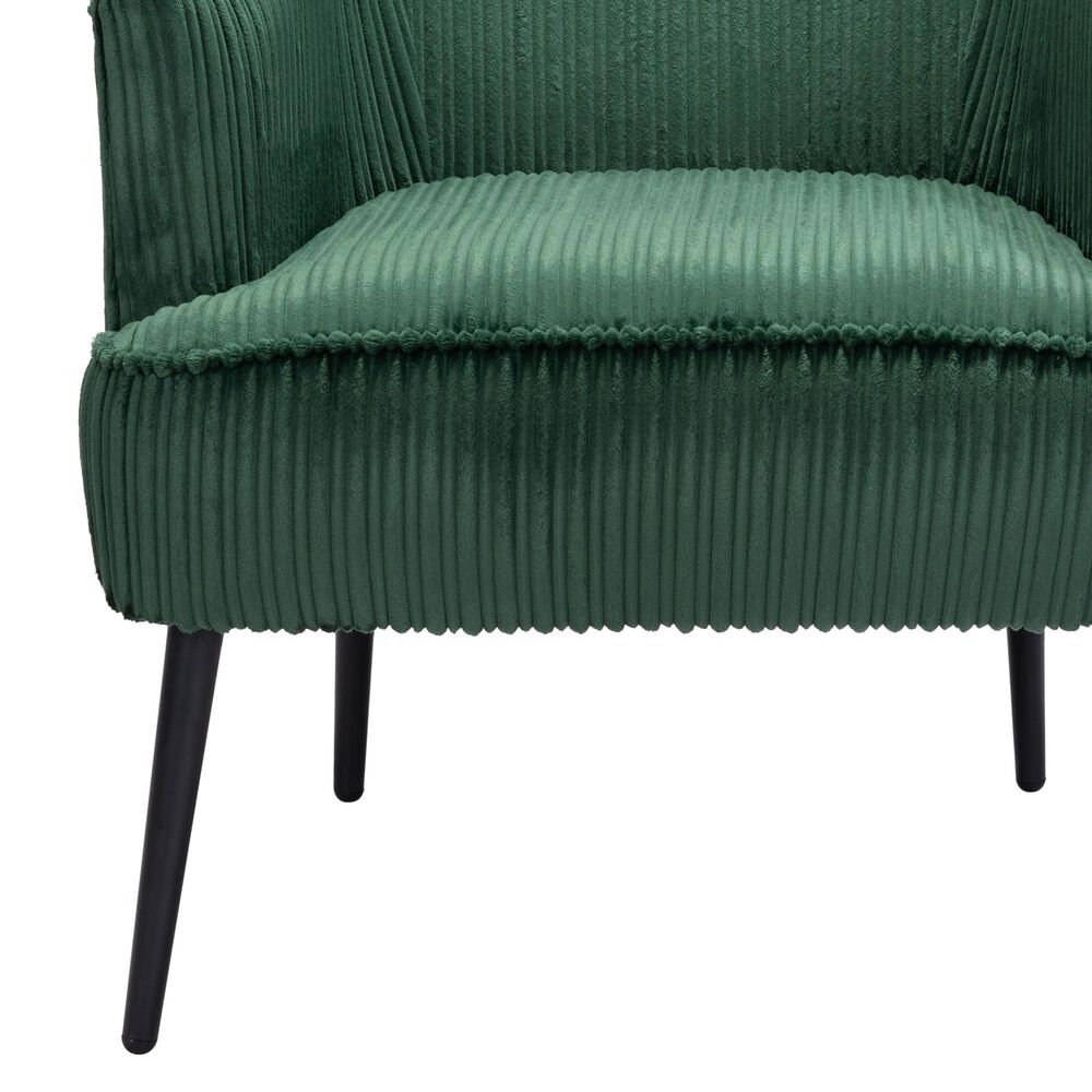 Zuo Modern Ranier Accent Chair in Green Velvet, , large