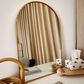 HOMLUX 20" x 30" Arched Mantle Mirror in Gold, , large