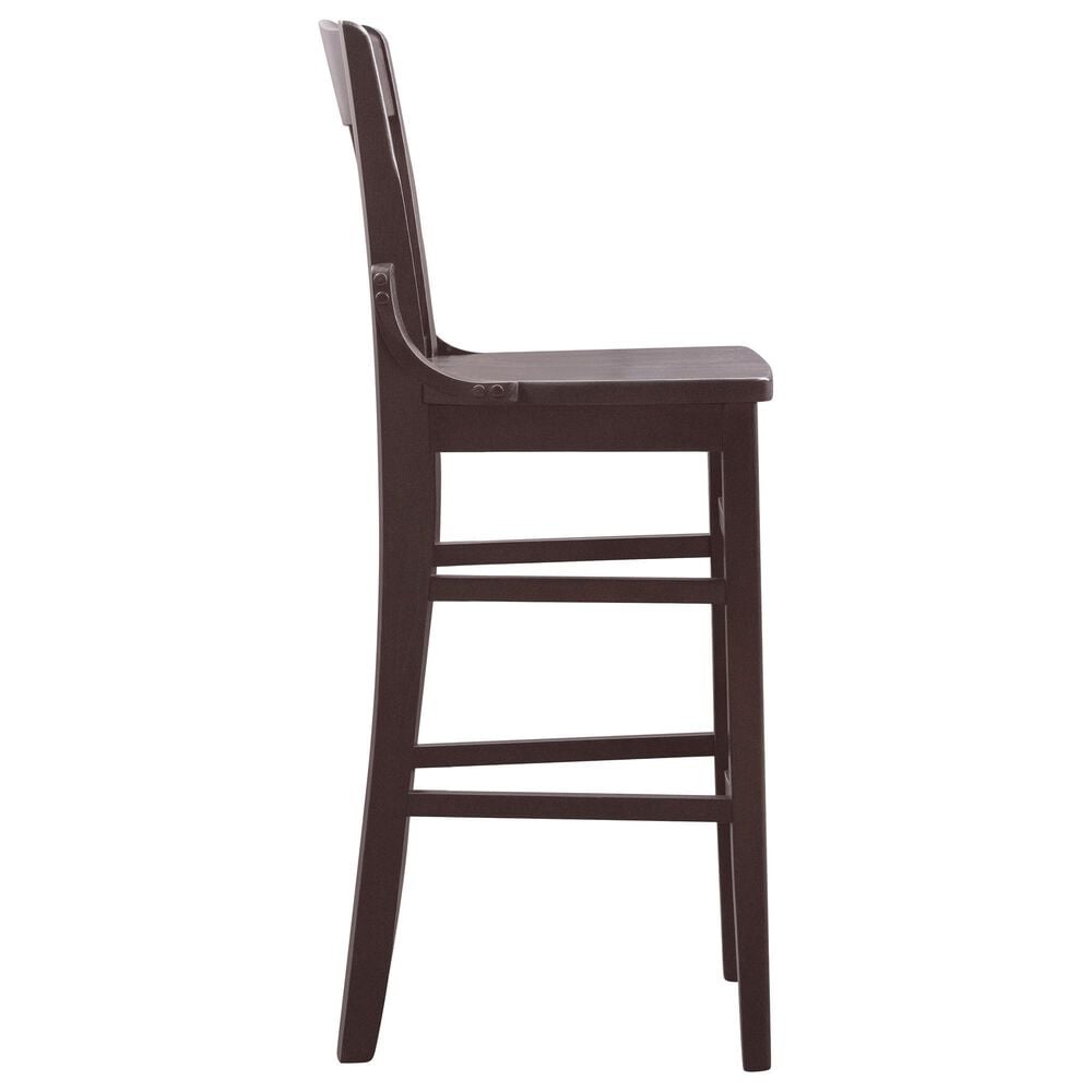 Linon Home Decor Jace Bar Stool in Dark Brown, , large