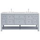 James Martin Vanities Breckenridge 72" Double Bathroom Vanity in Serenity Blue with 3 cm Ethereal Noctis Quartz Top and Rectangular Sinks, , large