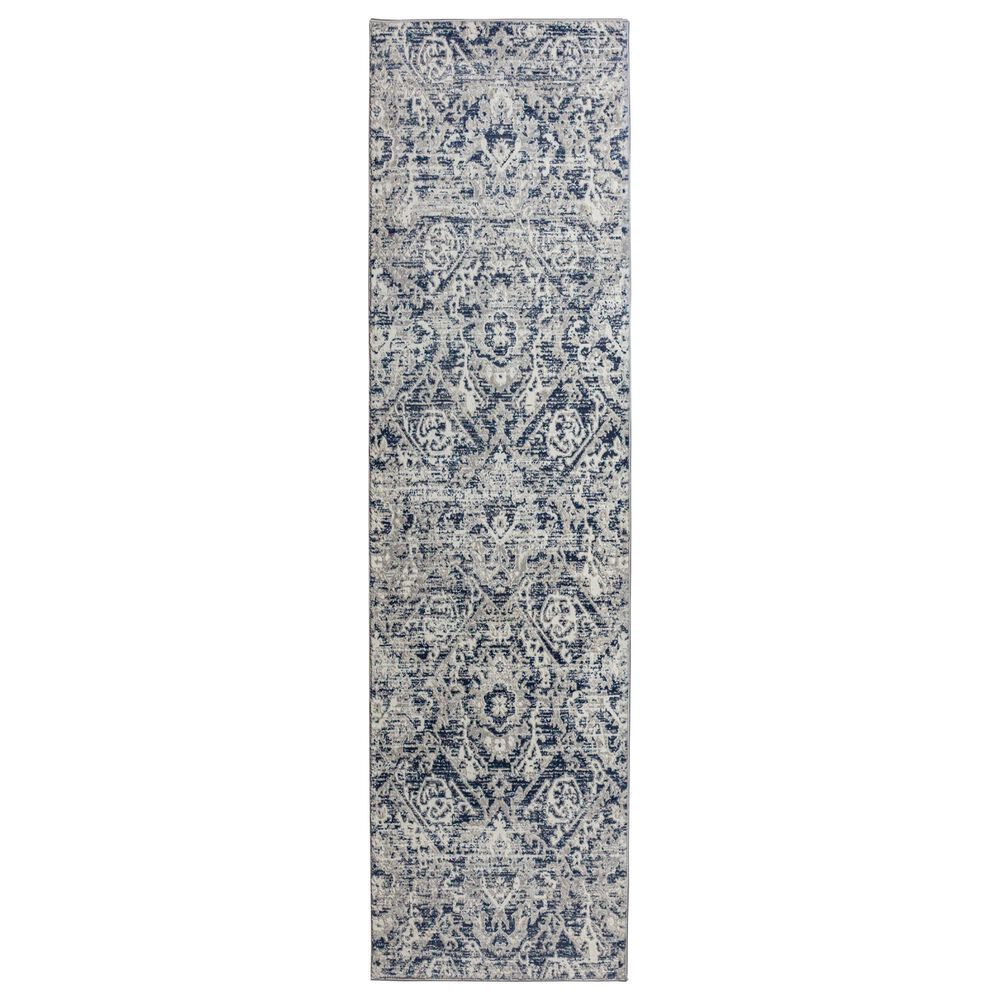Radici USA Livigno Damask 2"2" x 7"7" Blue Area Rug, , large