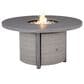 Ashley Half Moon Beach Round Fire Pit Table in Gray, , large