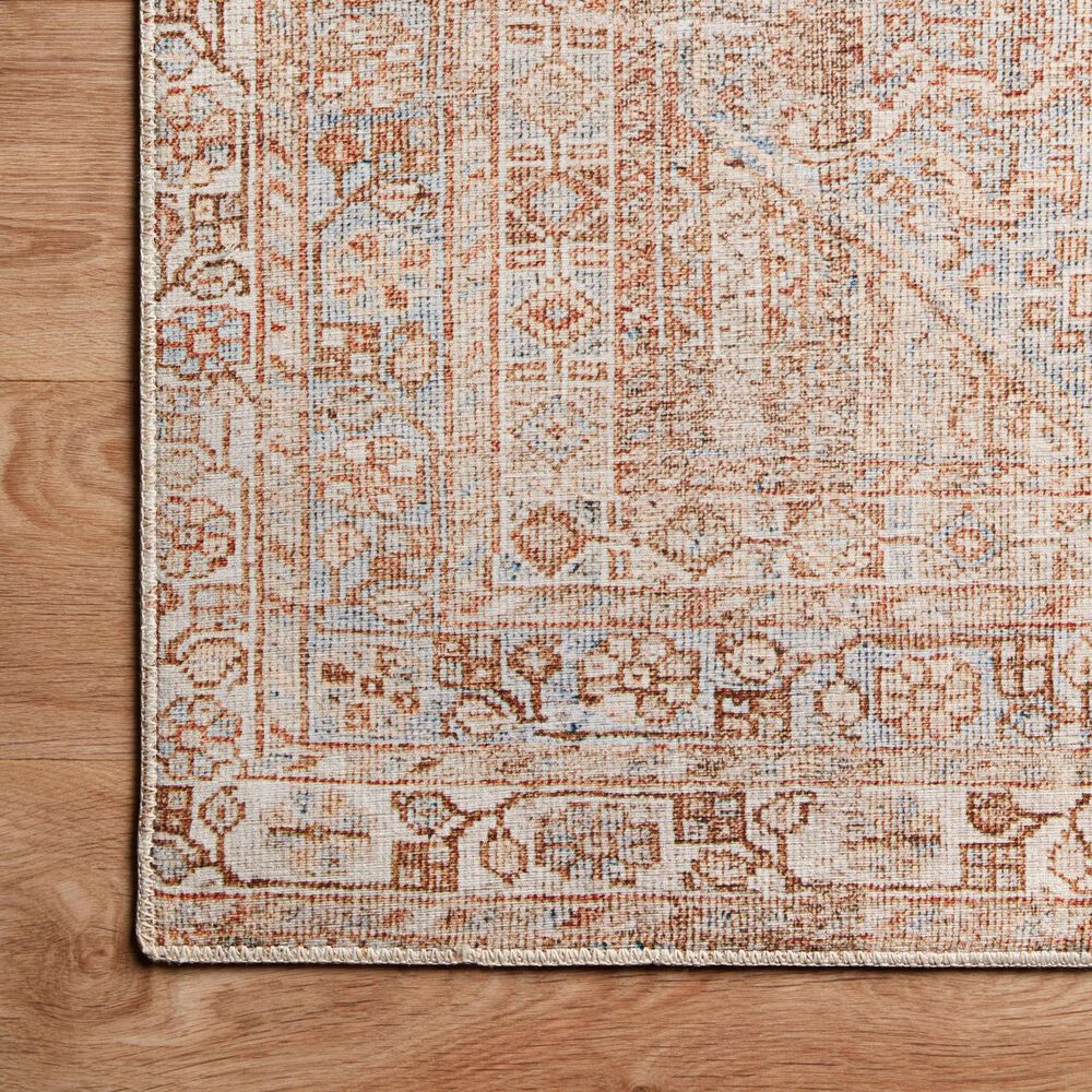 Chris Loves Julia x Loloi Jules 2&#39; x 5&#39; Tangerine and Mist Area Rug, , large