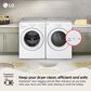 LG 7.4 Cu. Ft. Ultra Large Capacity Smart Front Load Electric Dryer in White, , large
