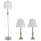 Timberlake 3-Piece Floor and Table Lamp Set in Brushed Steel, , large