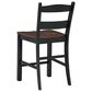 Ashley Valebeck Bar Stool in Distressed Black and Brown, , large