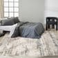 Nourison Infinity IFN02 4" x 6" Ivory, Grey and Blue Area Rug, , large