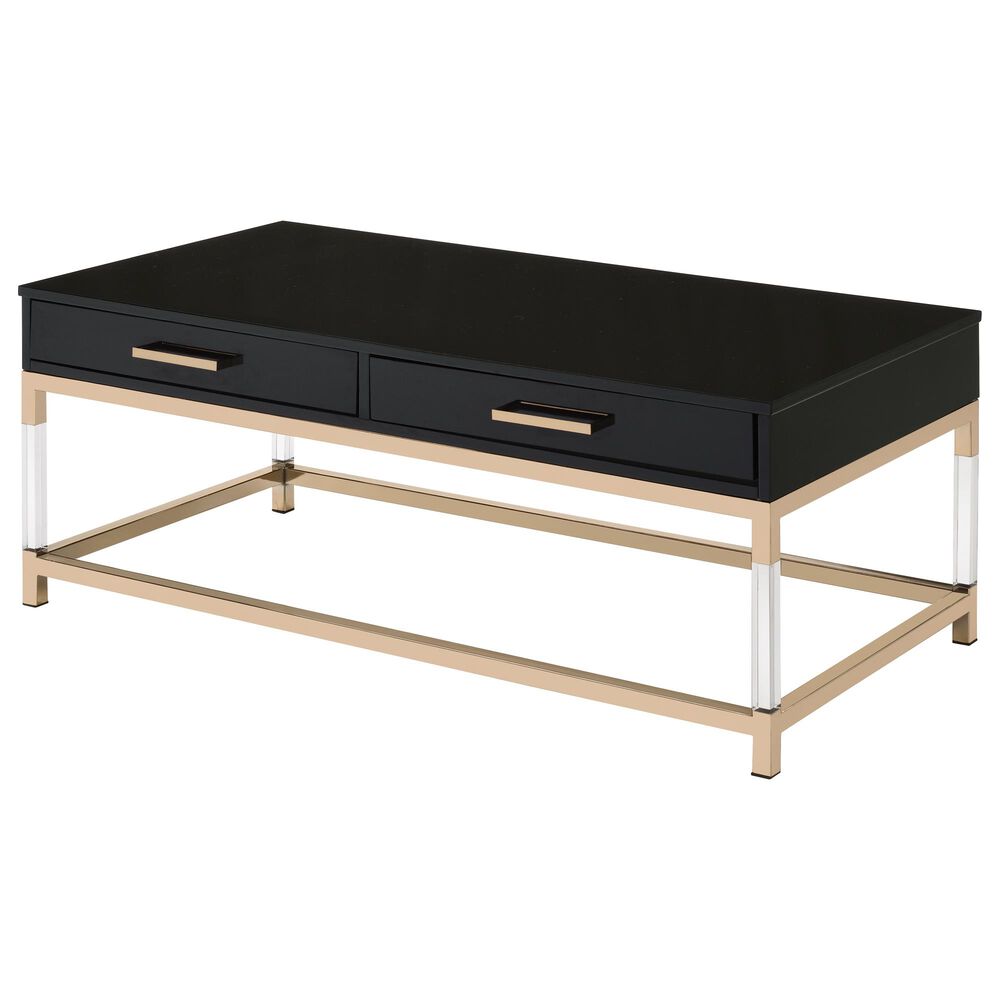 Acme-Lite Adiel Coffee Table in Black, Silver and Clear , , large