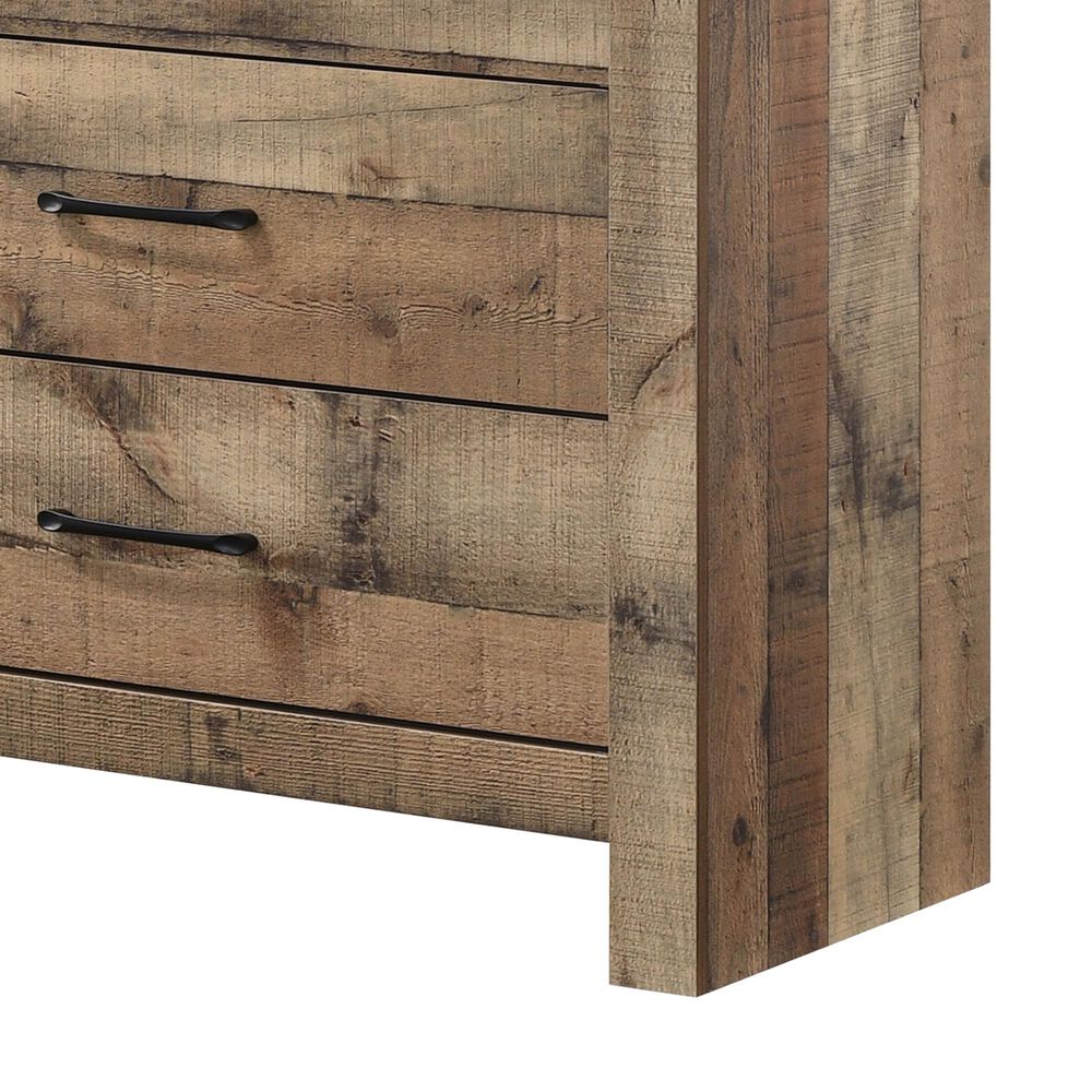 Crown Mark Elmer 6-Drawer Dresser Only in Rustic Brown, , large