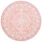 Safavieh Micro-Loop Oriental 5" Round Pink and Ivory Area Rug, , large