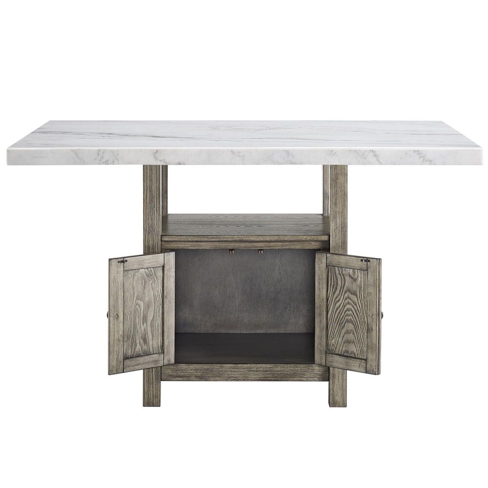 Crystal City Grayson 6Piece Counter Height Dining Set in Driftwood