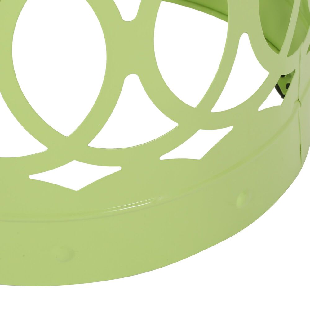 Hearth and Haven Outdoor Side Table with Overlapping Circle Design in Green, , large