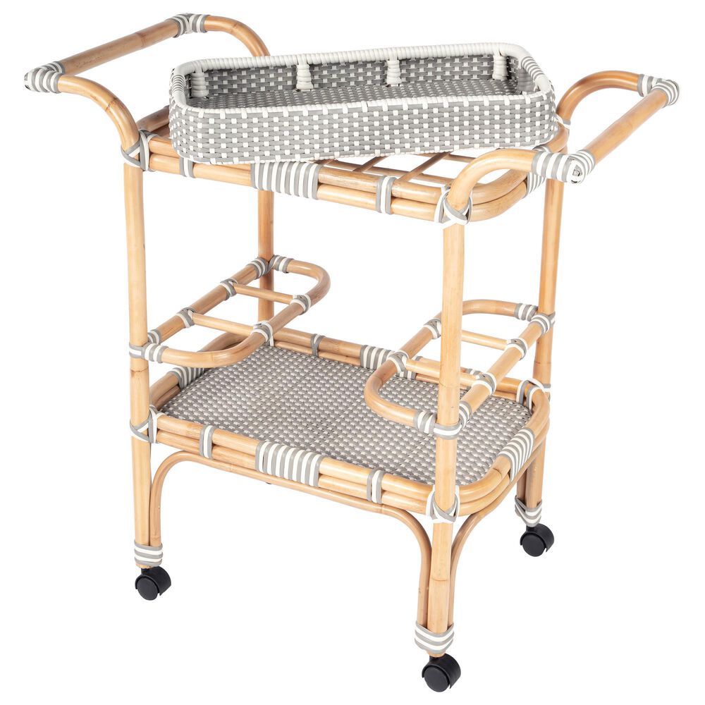 Butler Selena Bar Cart in Grey and White, , large