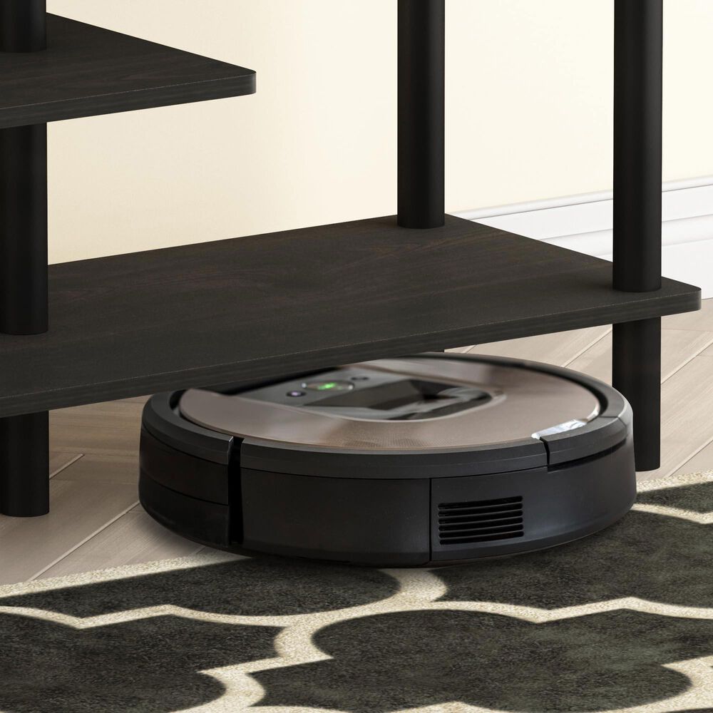 HOMLUX Turn-N-Tube 3-Tier Side Display Rack in Espresso and Black, , large