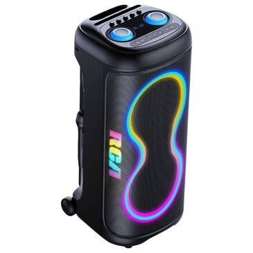 Top Tech Portable Bluetooth Speaker with Mic and RGB Light in Black, , large