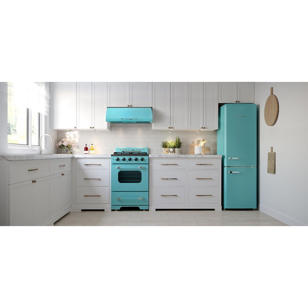Unique Appliances Classic Retro 24" Under Cabinet Range Hood in Ocean Mist Turquoise, , large