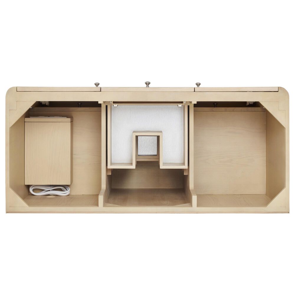 James Martin Vanities Gracyn 48" Single Bathroom Vanity in Coastal Driftwood with 3 cm White Zeus Quartz Top and Rectangular Sink, , large