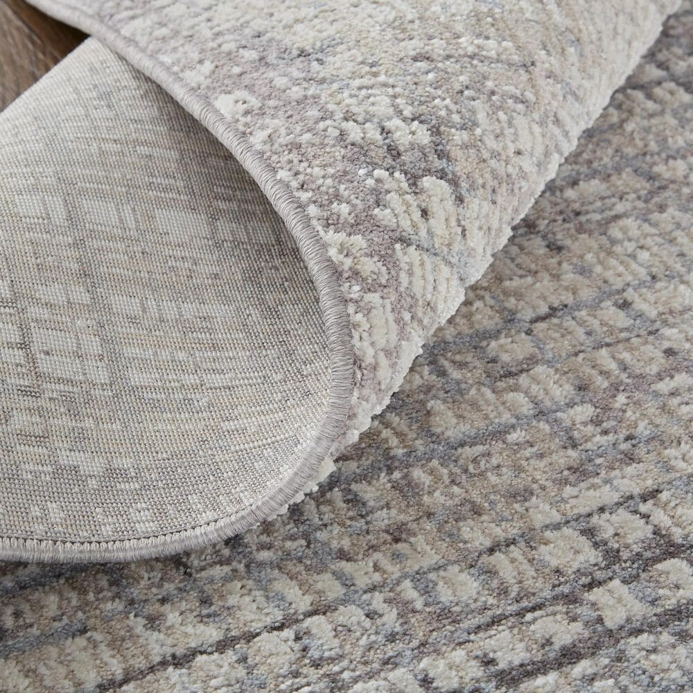 Feizy 39G4F Lennon Gray / Beige 1&#39;8&quot; x 2&#39;10&quot; Area Rug, , large