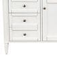 James Martin Vanities Brittany 36" Single Bathroom Vanity in Bright White with 3 cm Arctic Fall Solid Surface Top and Rectangle Sink, , large
