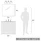 Golden Lighting Dixon 3-Light Bath Vanity in Matte Black, , large