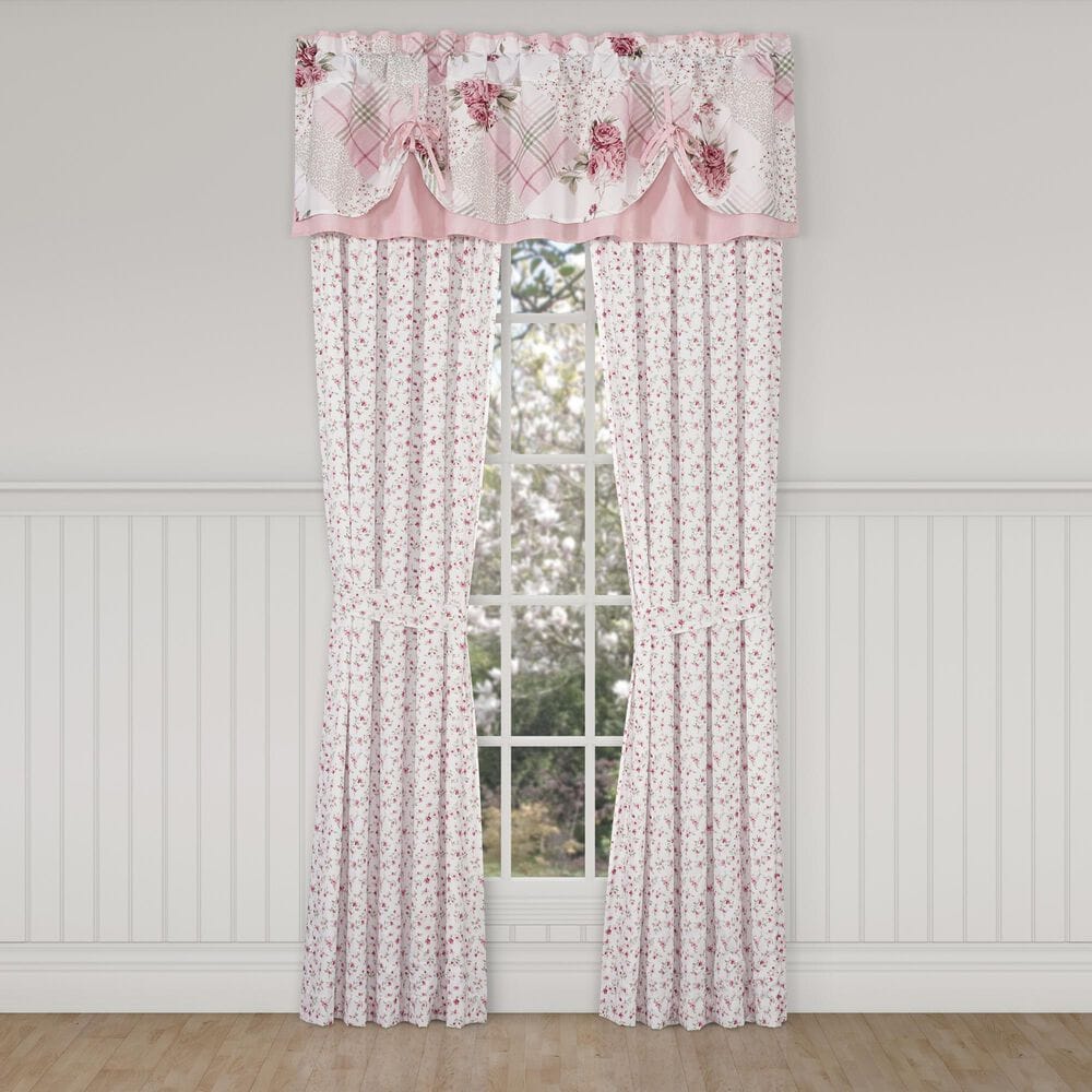 J. Queen New York Bungalow 84&quot; x 41&quot; Window Panel Pair in Rose, White and Blush, , large