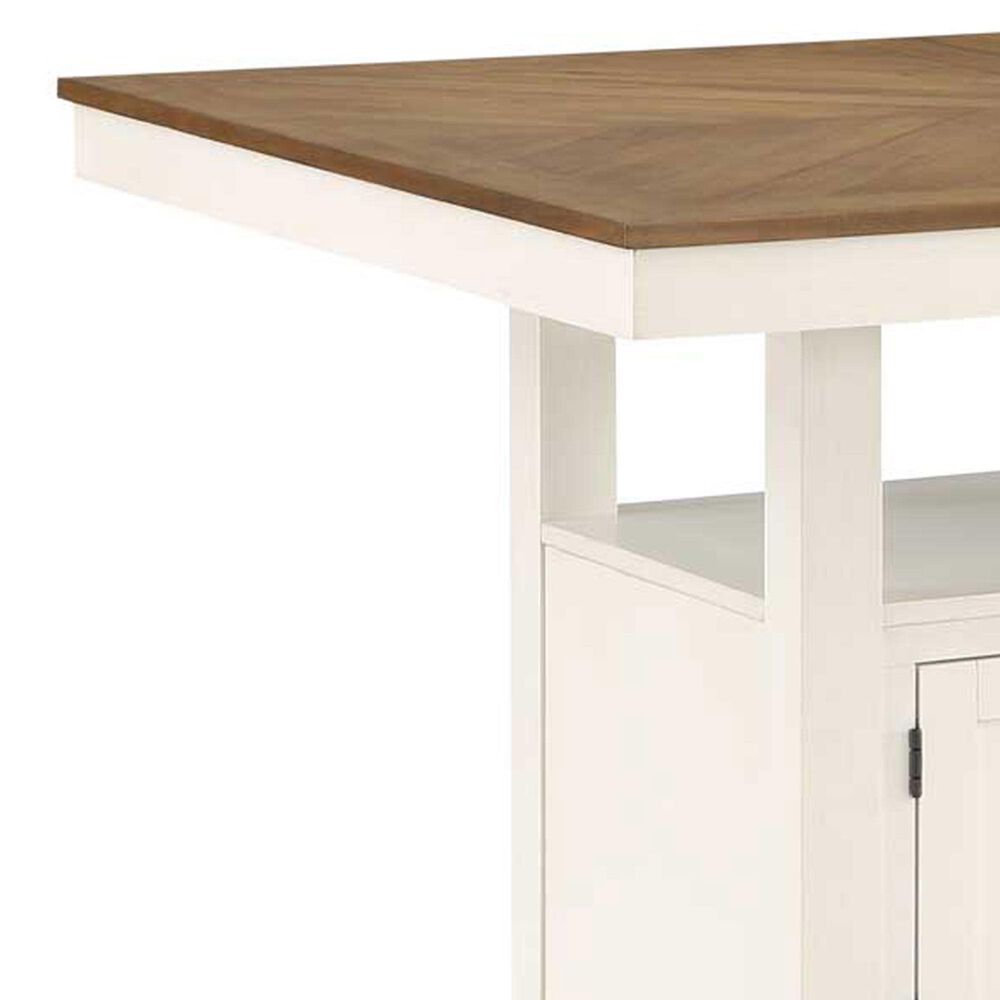 Steve Silver Hyland Counter Table with 20&quot; Leaf in Milk and Honey - Table Only, , large